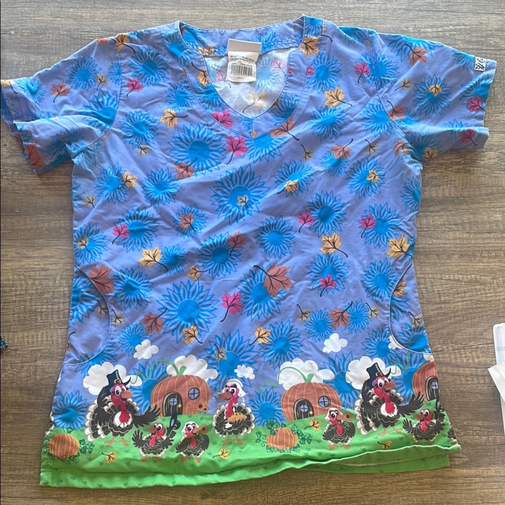 Thanksgiving Scrub Top